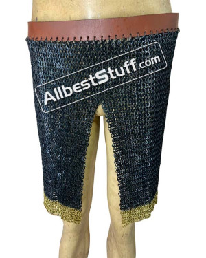 Flat Riveted Alternating Solid Skirt with Waist Belt 8 mm