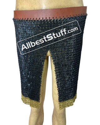 Flat Riveted Alternating Solid Skirt with Waist Belt 8 mm