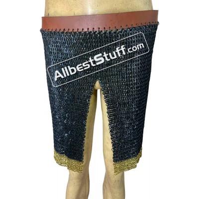 Flat Riveted Alternating Solid Skirt with Waist Belt 8 mm