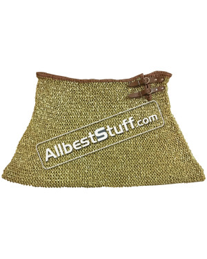 Solid Brass Round Riveted Chain Maille Skirt