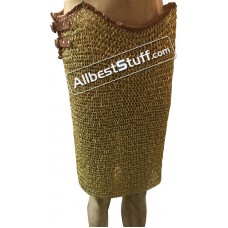 Brass Chain Maille Full Flat Riveted Solid Brass Ring Chain Mail Skirt