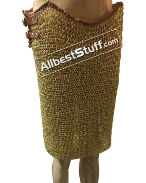 Brass Chain Maille Full Flat Riveted Solid Brass Ring Chain Mail Skirt