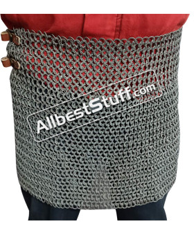 Aluminum Flat Riveted with Alternating Solid Ring Maille Skirt