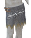 Aluminum Round Riveted Alternating Solid 10 mm Ring Maille Skirt image 1