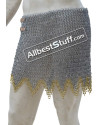 Aluminum Round Riveted Alternating Solid 10 mm Ring Maille Skirt image 4