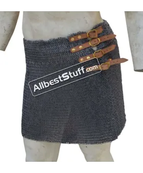 Flat Riveted Alternating Solid Ring 6 mm Maille Skirt