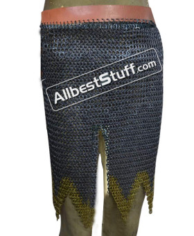 Titanium Chainmail Skirt with Waist Belt