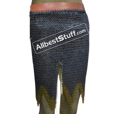 Titanium Chainmail Skirt with Waist Belt