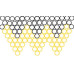 Medieval 6 mm Chainmail Skirt with Edged Brass Rows