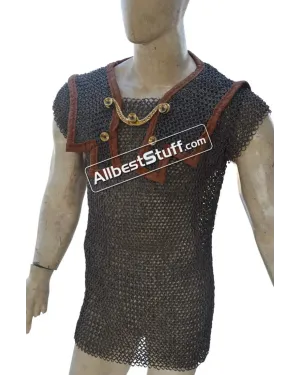 Aluminum Chain Mail Roman Hamata Flat Riveted Chest 48
