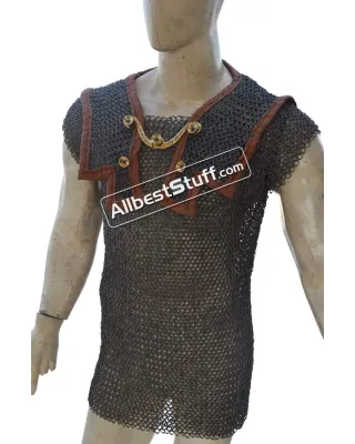 Aluminum Chain Mail Roman Hamata Flat Riveted Chest 48