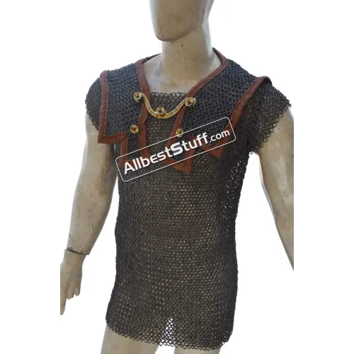 Aluminum Chain Mail Roman Hamata Flat Riveted Chest 48