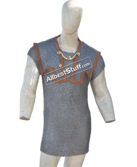 Chain Maille Flat Riveted Solid 6 MM Chest 42 Roman Hamata