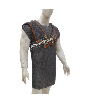 Full Riveted Roman Hamata Round Ring 6 MM Chest 45