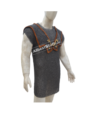 Full Riveted Roman Hamata Round Ring 6 MM Chest 45