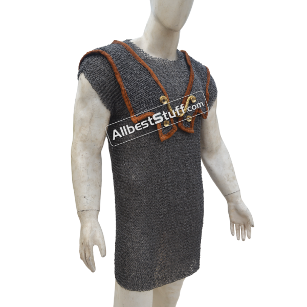 Full Riveted Roman Hamata Round Ring 6 MM Chest 45