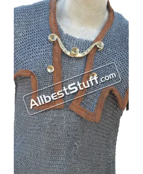 Maille 6 MM Flat Riveted Alternating Solid Chainmail Hamata Chest 62