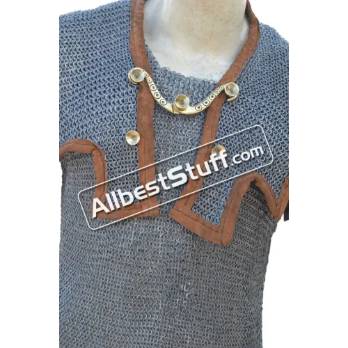 Maille 6 MM Flat Riveted Alternating Solid Chainmail Hamata Chest 62