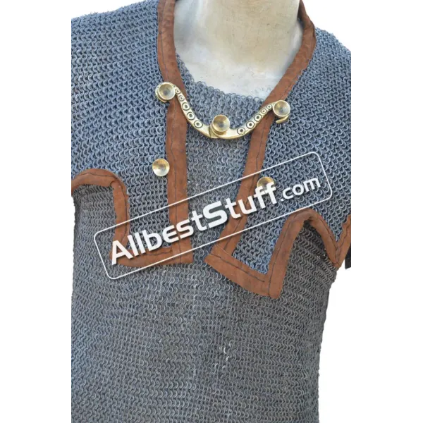 Maille 6 MM Flat Riveted Alternating Solid Chainmail Hamata Chest 62