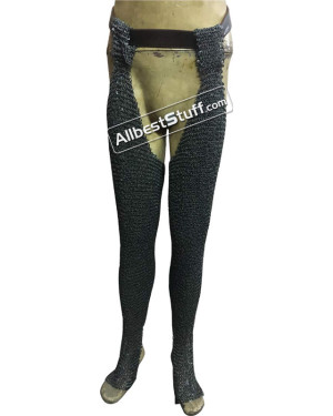 6 MM Chain Mail Chausses Round Large