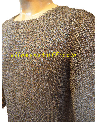 Round Riveted 6 MM solid Rings Viking Vest Chain Mail Chest 44