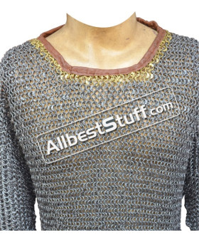 8 mm Round Riveted Maille Hauberk Chest 40 Long Length