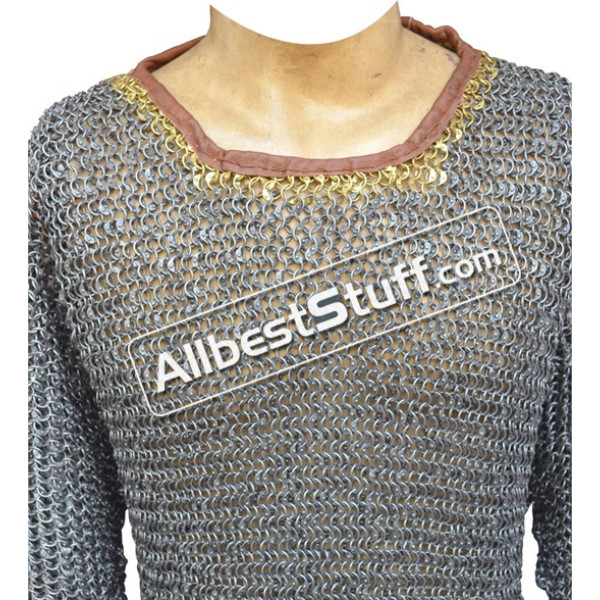 8 mm Round Riveted Maille Hauberk Chest 40 Long Length