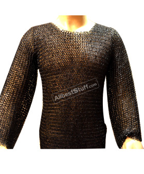 Body Armour Round Riveted Flat Solid Maille Large Chest 44