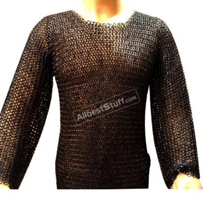 Round Riveted Flat Solid Maille Large Chest 44 Short Sleeve