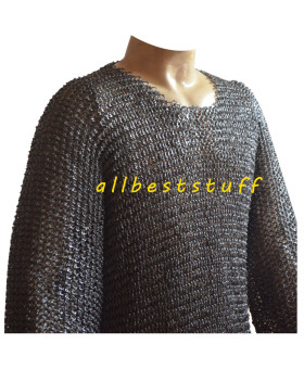 Round Riveted 8 mm Maille Shirt 17 Gauge Ring Chest 44 Long