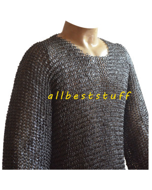 Medieval 18 Gauge Round Dome Riveted Maille Chest 48