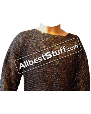 Extra Large 55 Chest long length Round Riveted Solid 6 MM Maille