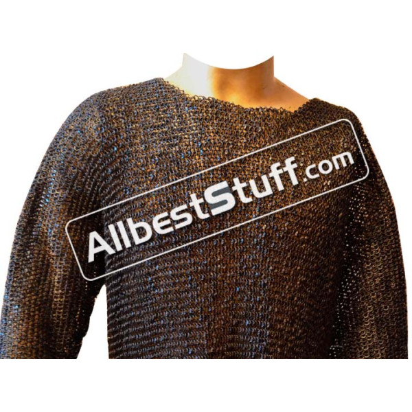 Extra Large 55 Chest long length Round Riveted Solid 6 MM Maille