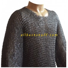 Round Riveted Heavy Chain Mail Shirt Chest 44