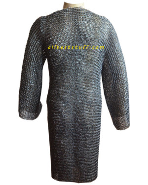 Chain Mail Byrnie strong 16 gauge Round Riveted Chest 56