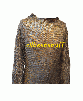 Hand Made Light Weight Chain Mail Round Riveted Chest 58