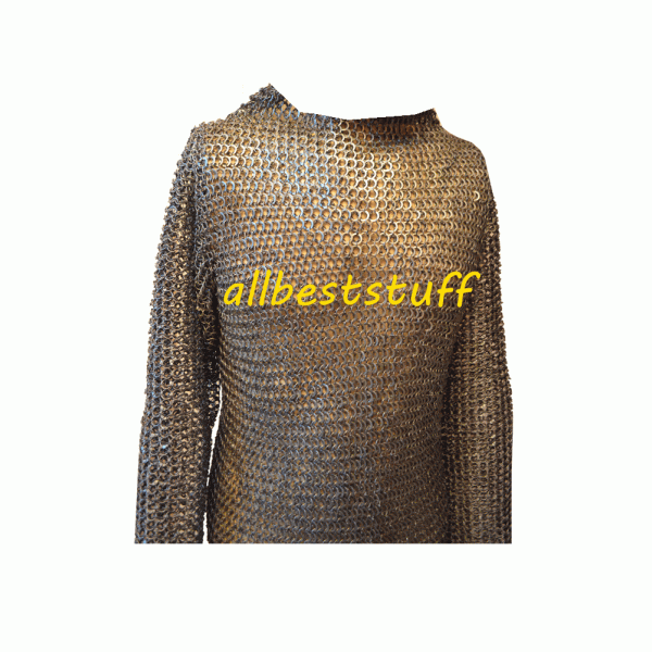 Hand Made Light Weight Chain Mail Round Riveted Chest 58
