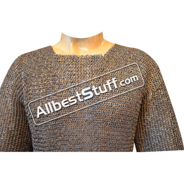 Long Length Dense Chain Mail 6 MM Round Riveted Chest 50