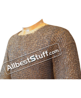 Maille Hauberk 6 MM 40 Chest mid Sleeve length