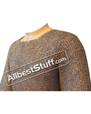 Maille Hauberk 6 MM 40 Chest mid Sleeve length