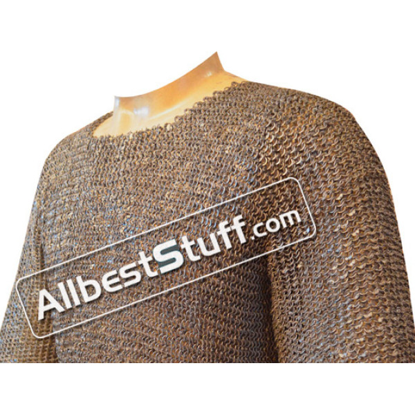 Maille Hauberk 6 MM 40 Chest mid Sleeve length