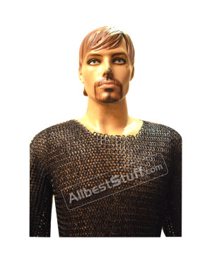 Medieval Knight Round Rivet Solid Ring Chain Mail XL Chest 55