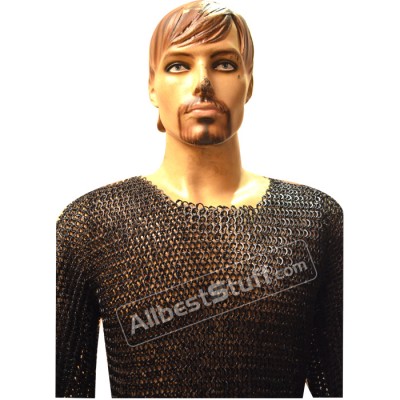 Medieval Knight Round Rivet Solid Ring Chain Mail XL Chest 55