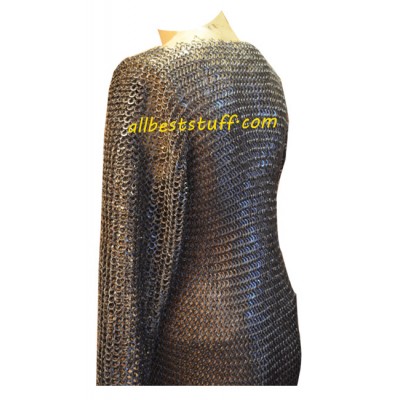 Medieval Viking Chain Mail Shirt Chest 46 Long Sleeve