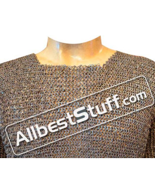 Chain Mail Round Riveted Flat Solid 6 MM Chest 40