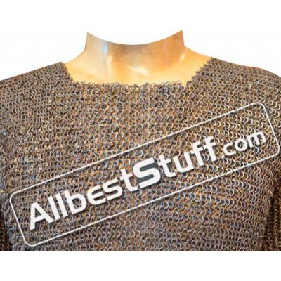 Chain Mail Round Riveted 6 MM Shirt Chest 40