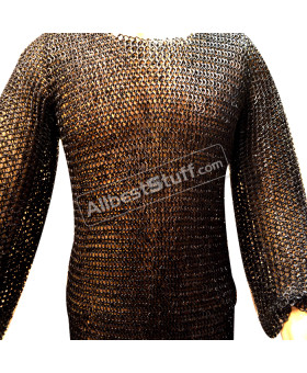 Steel Chain Mail Armour Round Rivet Flat Solid Chest 40 Long