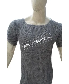 Copper Riveted Chainmail Flat Ring 6mm Chest 41 inches