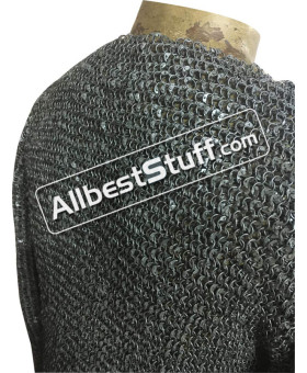 Extra Long 6 MM Round Dome Riveted Maille Shirt Chest 45