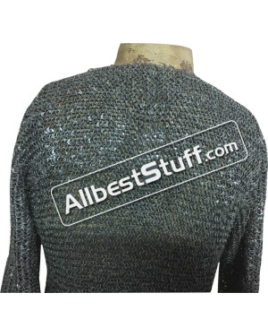Half Sleeve 6 MM Chain Mail Shirt Round Riveted Chest 36